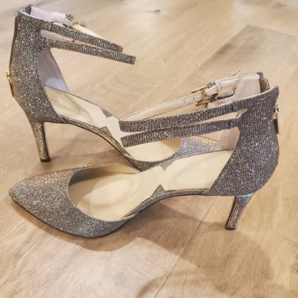 Glitter Ankle Strap Heels
